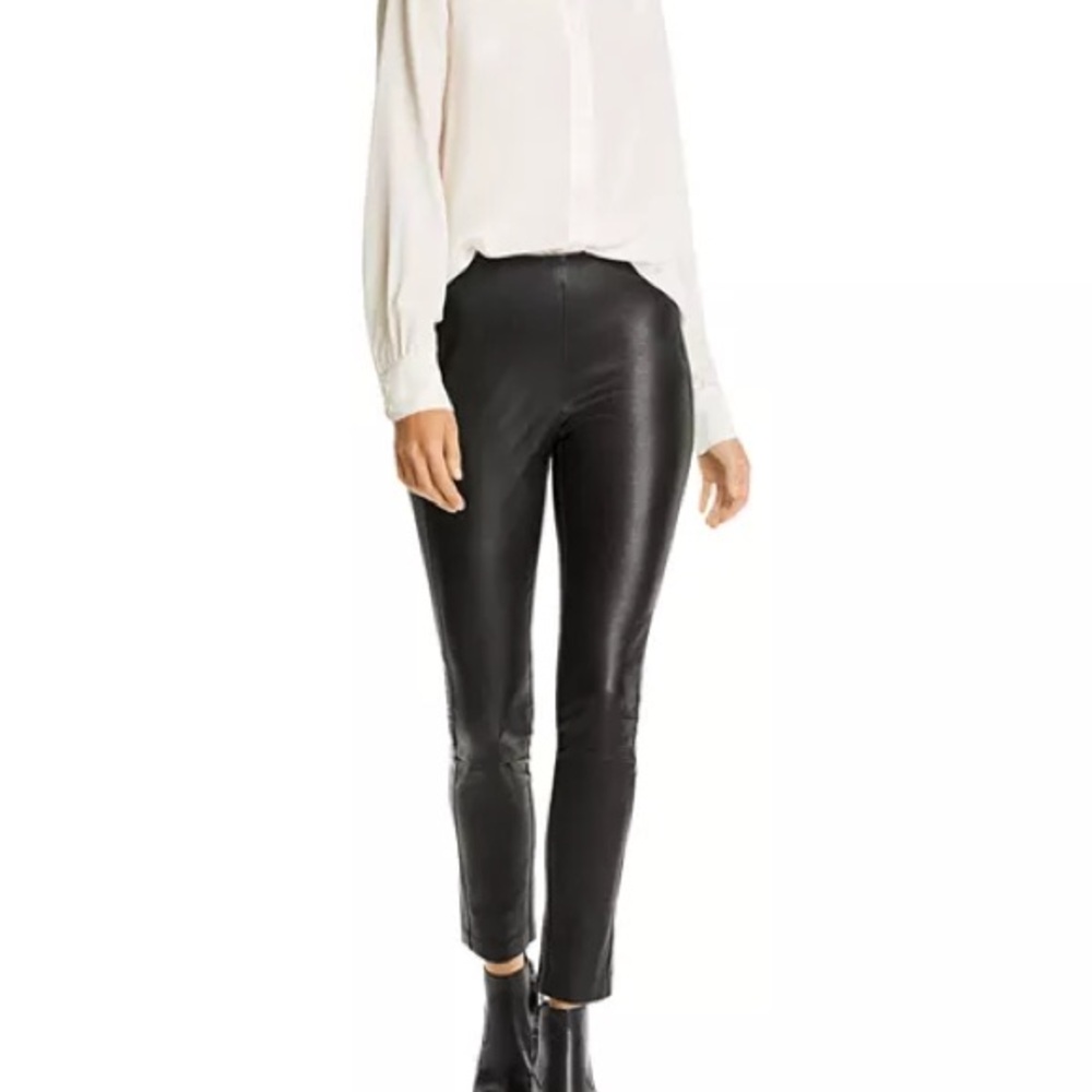 Rag & Bone Black Leather Pants, Size 4
